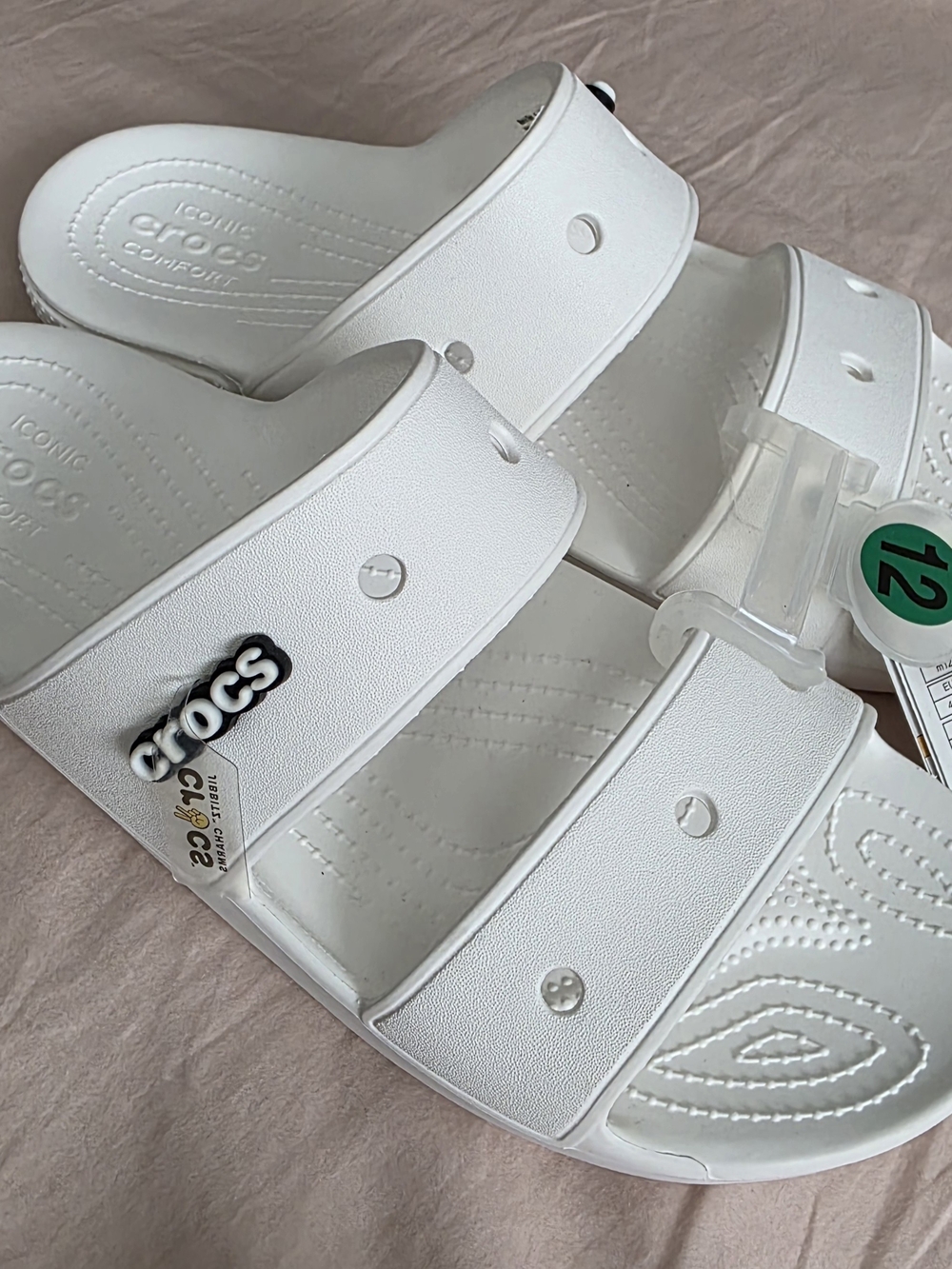 CROCS Mens White Classic Clog Slip-Ons NEW